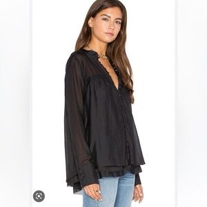 Free People Through and Through Top in Black